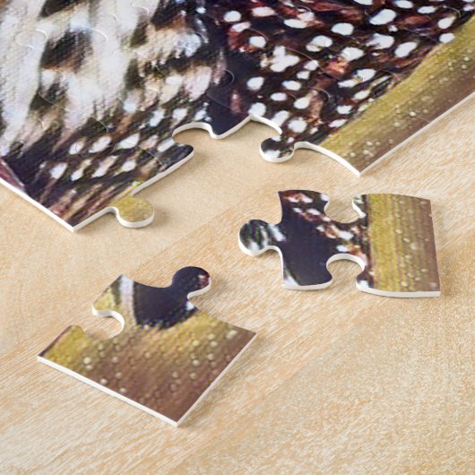 Abstracte Wilderness Forest Owl Art Legpuzzel (Zijkant)