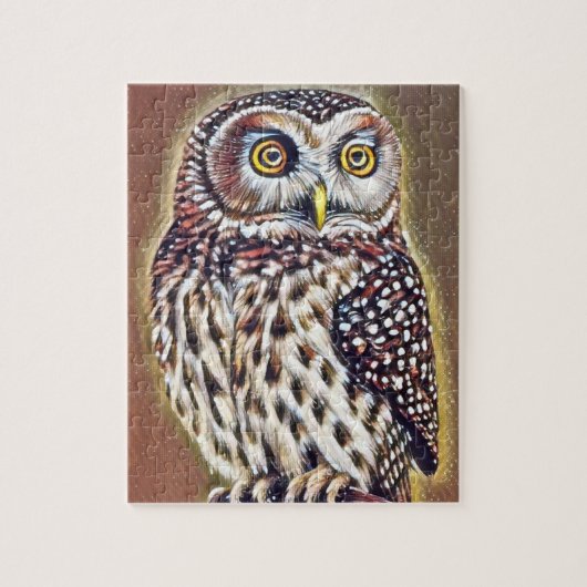 Abstracte Wilderness Forest Owl Art Legpuzzel (Verticaal)