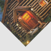 Abstracte Wilderness Little Cabin Tissuepapier (Detail)