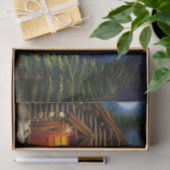 Abstracte Wilderness Little Cabin Tissuepapier (Geschenk)