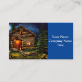 Abstracte Wilderness Little Cabin Visitekaartje (Voorkant)