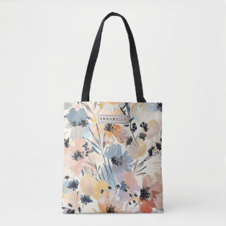 Abstracte Wildflower Canvas tas