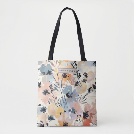 Abstracte Wildflower Canvas tas (Voorkant)