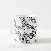 Abstracte Willekeurige Cirkel Blob Vorm Koffiemok (Voorkant links)