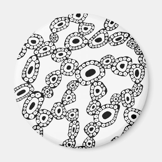Abstracte Willekeurige Cirkel Blob Vorm Magneet (Voorkant)