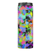 Abstracte willekeurige verf-kleurenexplosie in ber thermosbeker (Achterkant)