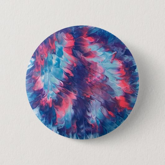 Abstracte Wind Blown Pink Paarse Peace Sign-Button Ronde Button 5,7 Cm (Voorkant)