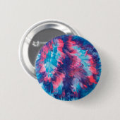Abstracte Wind Blown Pink Paarse Peace Sign-Button Ronde Button 5,7 Cm (Voorkant /achterkant)