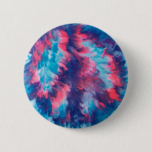 Abstracte Wind Blown Pink Paarse Peace Sign-Button Ronde Button 5,7 Cm