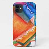 Abstracte Winter Fun IPhone Case (Achterkant)