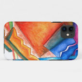 Abstracte Winter Fun IPhone Case (Achterkant (horizontaal))