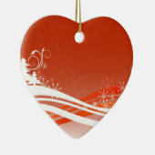 Abstracte Winter Wonderland Hart Ornament (Rechts)