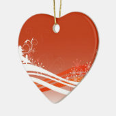 Abstracte Winter Wonderland Hart Ornament (Links)