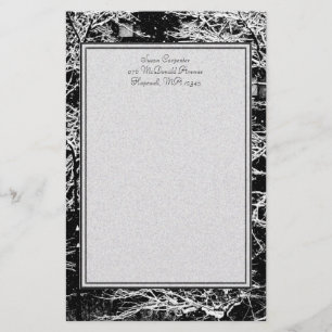 abstracte winterbakkerij briefpapier