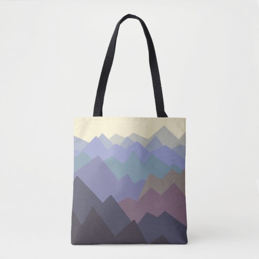 Abstracte winterbergen tote bag (Voorkant)