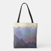 Abstracte winterbergen tote bag (Achterkant)