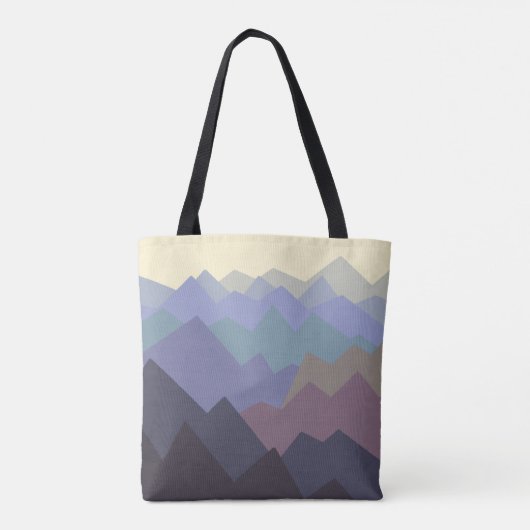 Abstracte winterbergen tote bag (Achterkant)