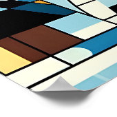 Abstracte wintergeometrie poster (Hoek)