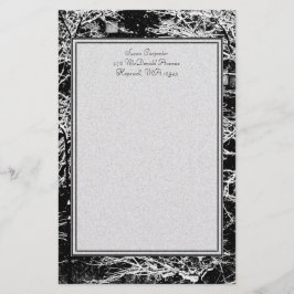 abstracte winterkantoorbenodigdheden briefpapier