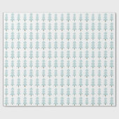 Abstracte winterkerstboom blauw wit cadeaupapier (Vlak)