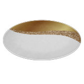 ABSTRACTE WIT-GOLD TRAY CUTTING BOARD SNIJPLANK (Hoek)