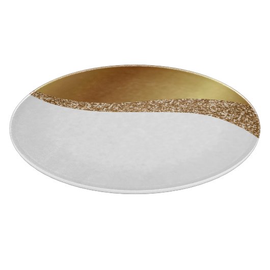 ABSTRACTE WIT-GOLD TRAY CUTTING BOARD SNIJPLANK (Hoek)