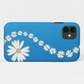 Abstracte Witdagen op Blue iPhone 5 Hoesje (Achterkant (horizontaal))