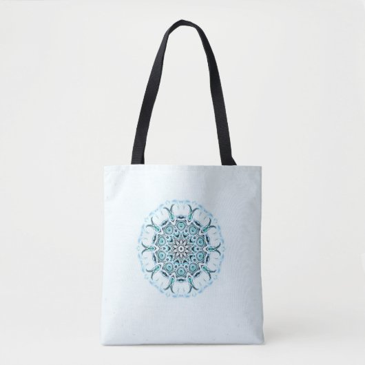 Abstracte witte achtergrond zeebrasem tote bag (Voorkant)