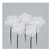 Abstracte witte anemie Poster (Voorkant)