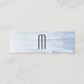 Abstracte witte blauwe tinten achtergrond | Monogr Mini Visitekaartje (Voorkant)