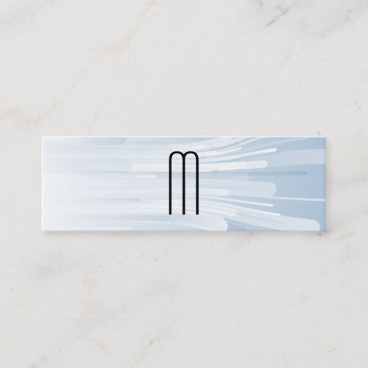 Abstracte witte blauwe tinten achtergrond | Monogr Mini Visitekaartje (Voorkant)