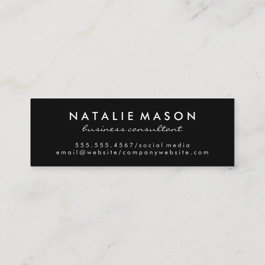 Abstracte witte blauwe tinten achtergrond | Monogr Mini Visitekaartje (Achterkant)