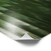 Abstracte witte bloemen door geribd glas Foto Afdruk (Hoek)