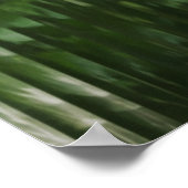 Abstracte witte bloemen door geribd glas Poster (Hoek)
