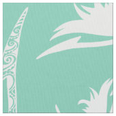 Abstracte witte en Blauwgroen-groene vlinders Stof (Close Up)