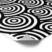 Abstracte witte en zwarte cirkels poster (Hoek)