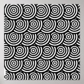 Abstracte witte en zwarte cirkels poster (Voorkant)