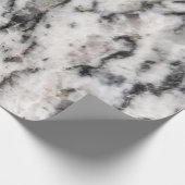 Abstracte witte en zwarte vlekken paspoorthouder cadeaupapier (Hoek)