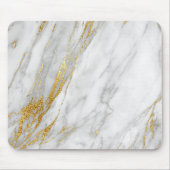 Abstracte witte grijs Carrara Gold Marble Muismat (Voorkant)