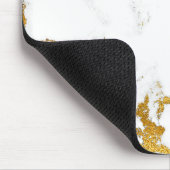 Abstracte witte grijs Carrara Gold Marble Urban Muismat (Hoek)