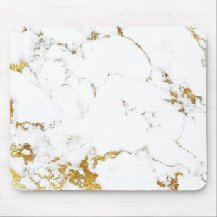 Abstracte witte grijs Carrara Gold Marble Urban Muismat