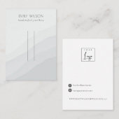 Abstracte witte grijze golven Hairclips Pin displa Visitekaartje (Voorkant / Achterkant)