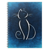 Abstracte witte kattelaptop notitieboek (Voorkant)