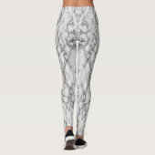 Abstracte witte marmeren stenen Leggings (Achterkant)