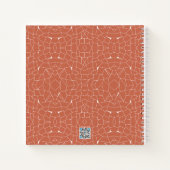 Abstracte witte mozaïek op Terra Cotta Bullet Notitieboek (Achterkant)