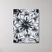 Abstracte witte olieverf bloemkunst canvas afdruk (Voorkant)