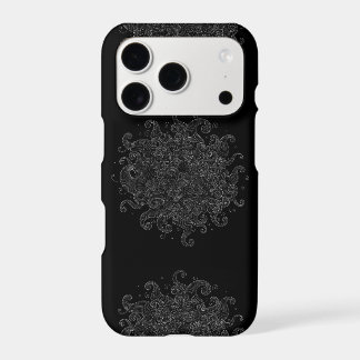 Abstracte witte omtrekgolven Naadloze telefoonhoes