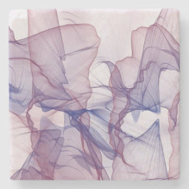 Abstracte witte rode blauwe en paarse waterverf stenen onderzetter