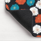 Abstracte witte, rode en blauwe bloemen muismat (Hoek)