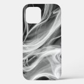 Abstracte witte rook op zwart Case-Mate iPhone case (Achterkant)
